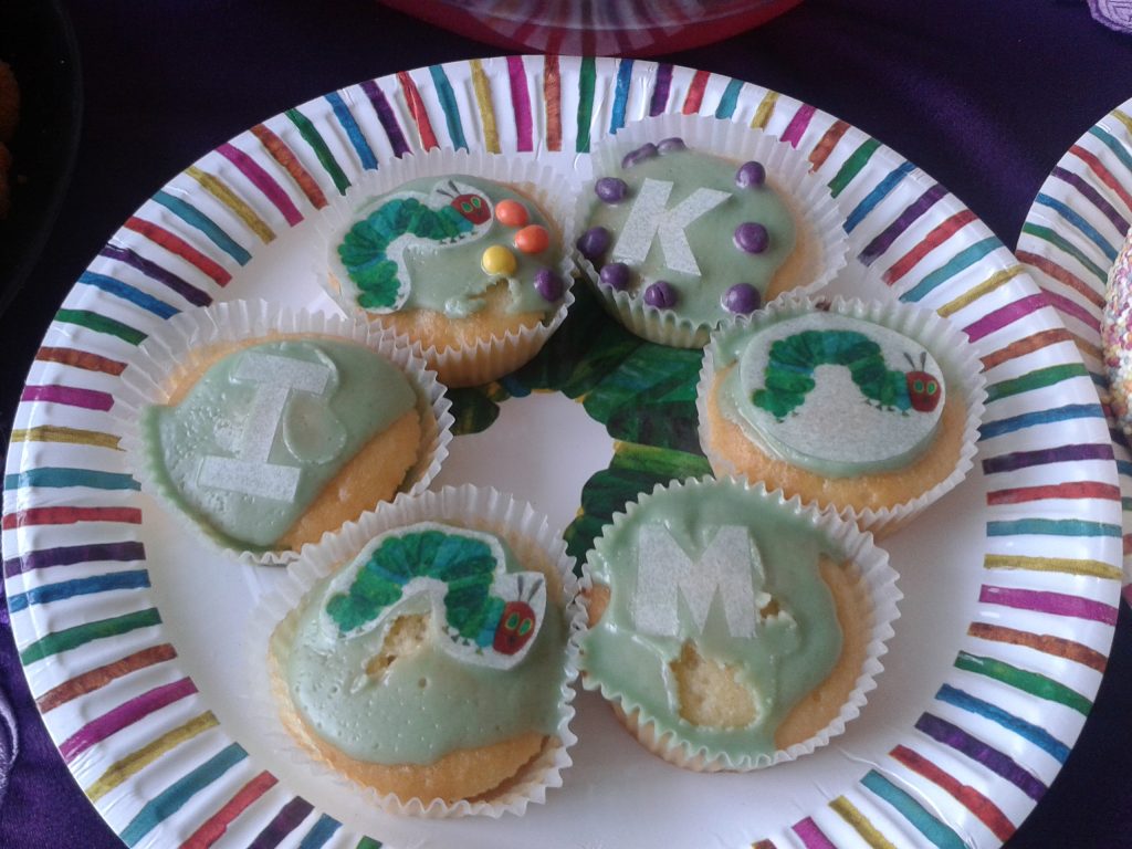 The Very Hungry Caterpillar cupcakes