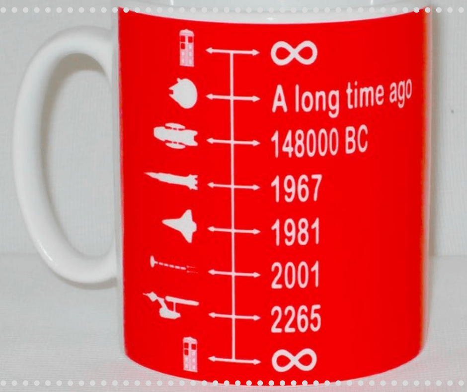 Geeky Gift ideas : Spaceship timeline mug