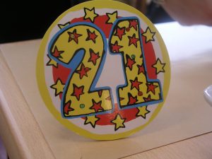 21st birthday badge