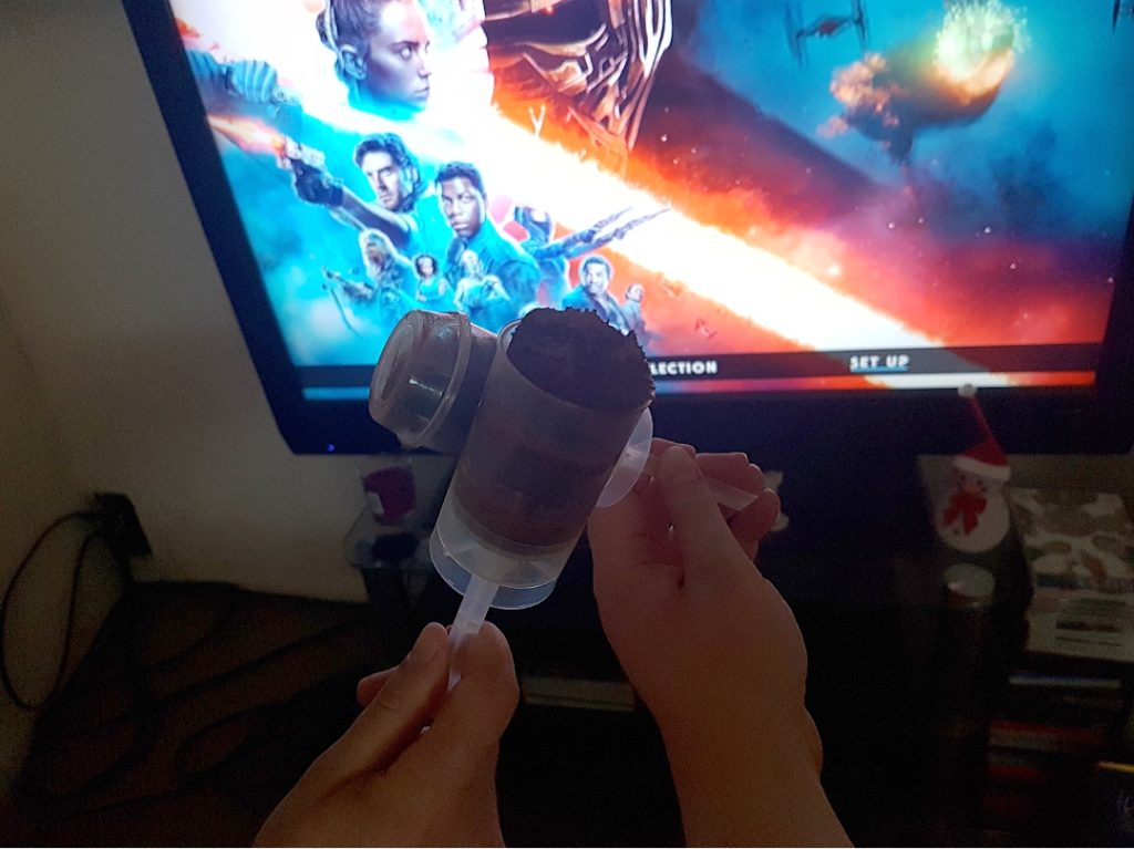 Watching Star Wars: The Rise of Skywalker with cupcake pops